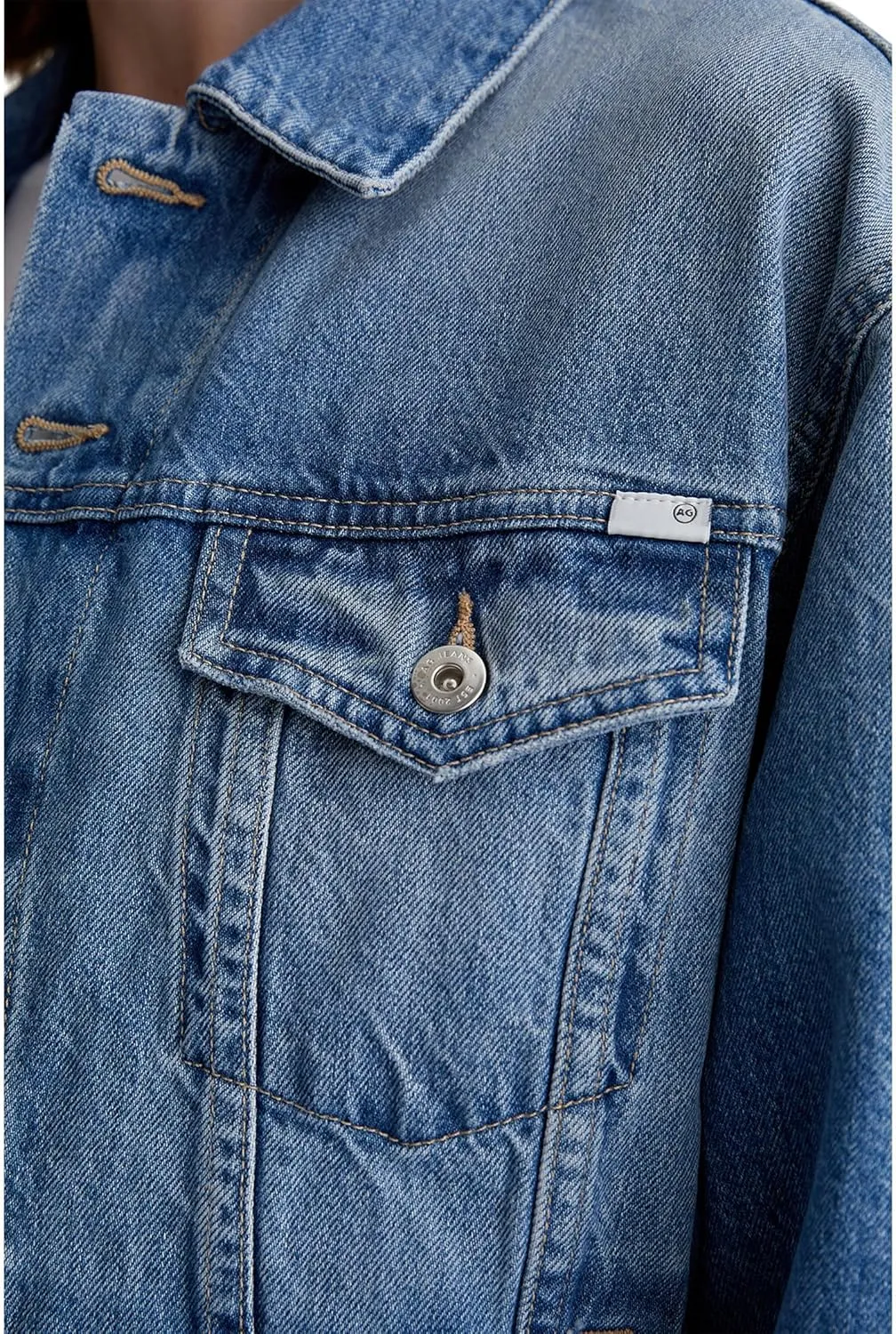 Women's Ramie Oversized Trucker Jacket