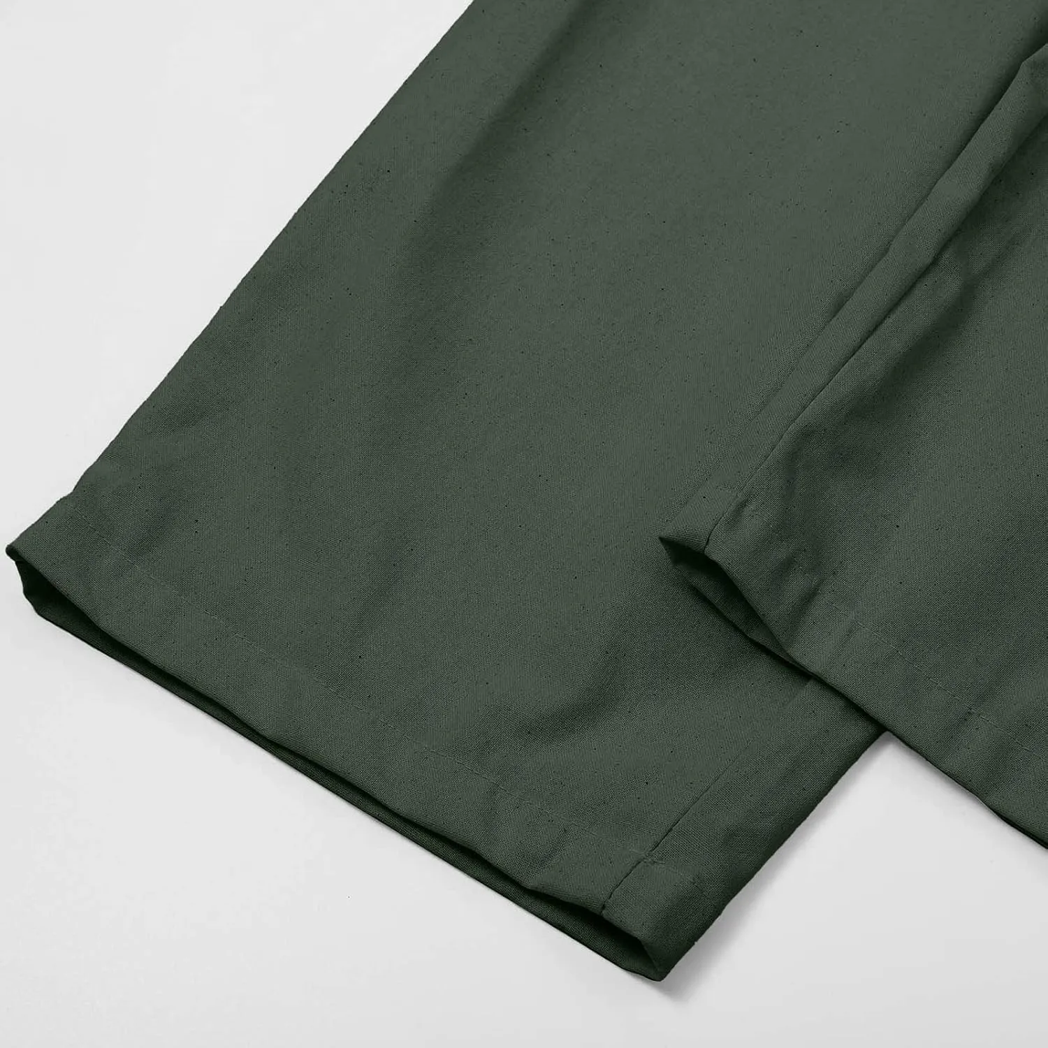 Womens Roll Up Straight Leg Linen Pants Casual Drawstring Elastic Waist Loose Slacks Lounge Petite Pants with Pockets