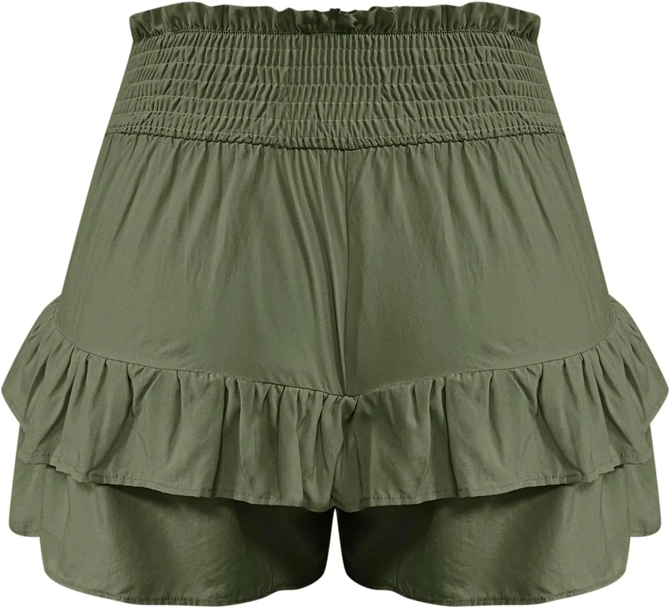 Womens Skorts Floral Ruffled Chiffon Flowy Boho Shorts High Waist Summer Casual Mini Shorts Beach Comfy Clothes
