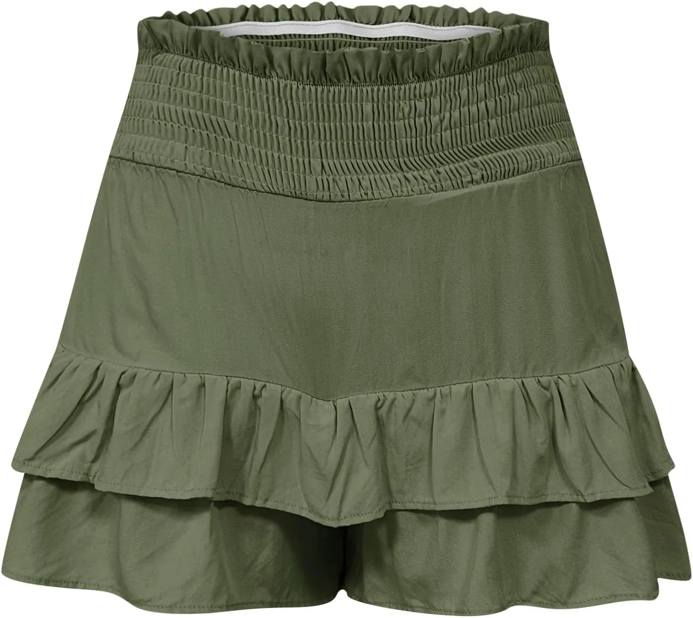 Womens Skorts Floral Ruffled Chiffon Flowy Boho Shorts High Waist Summer Casual Mini Shorts Beach Comfy Clothes