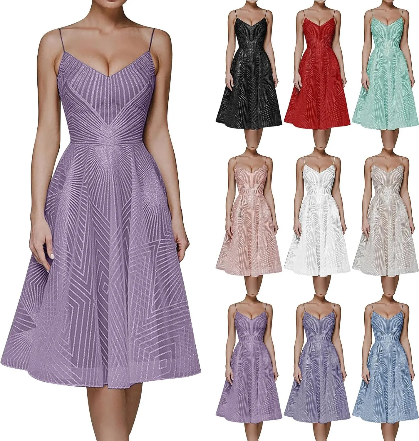 Women's Spaghetti Strap Evening Gowns Dresses Solid Color Tulle Prom Gown Dress Off Shoulder Cocktail Party Dress