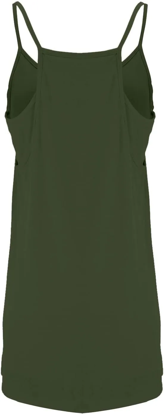 Womens Tennis Dress Workout Dress with Shorts Sleeveless Spaghetti Straps Going Out Golf Athletic Dresses