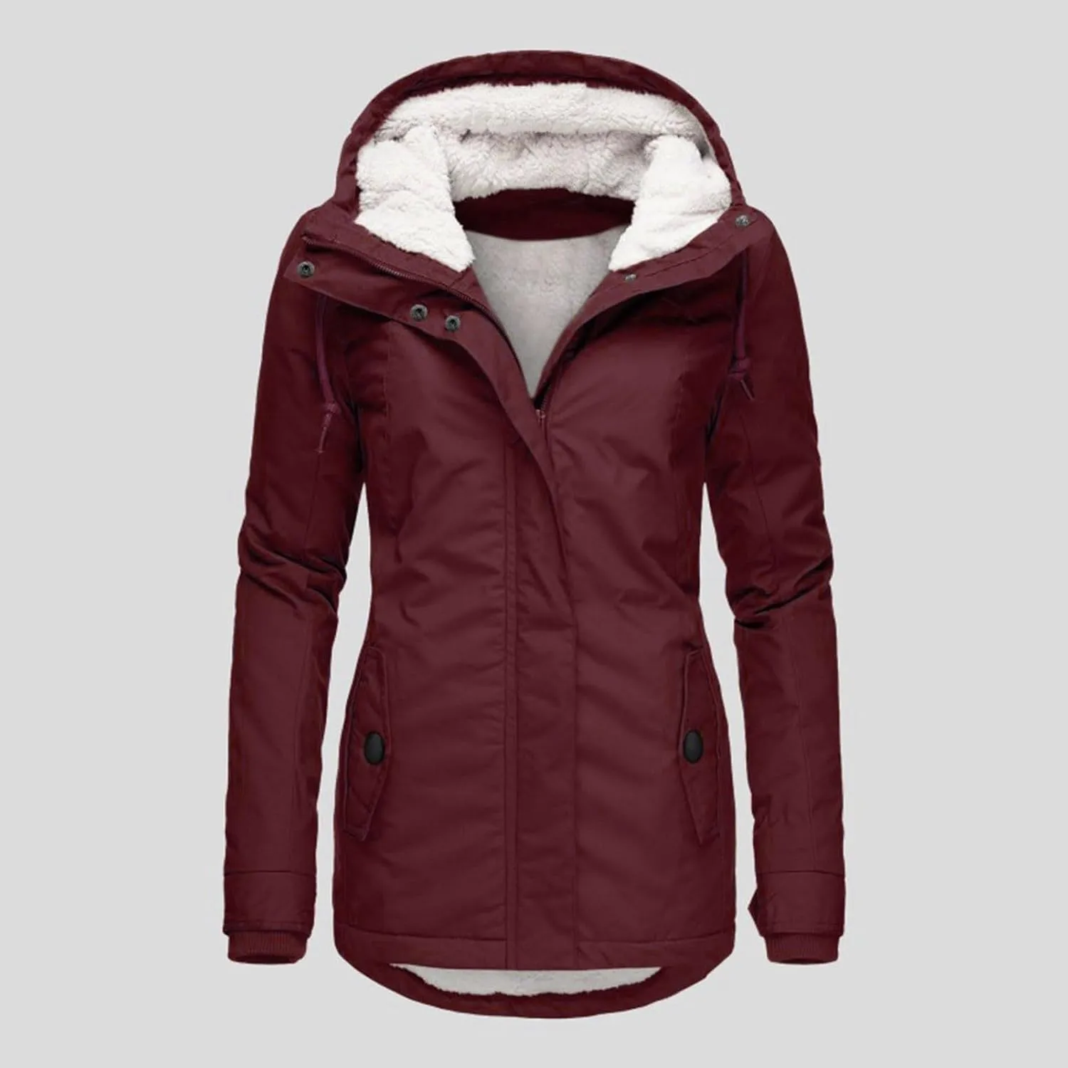 Wowomens Warm Fleece Jacket Coat Zipper Cardigans Tops Windbreaker Jackets Plus Size Fall Heated Jacket Sweats Fuzzy