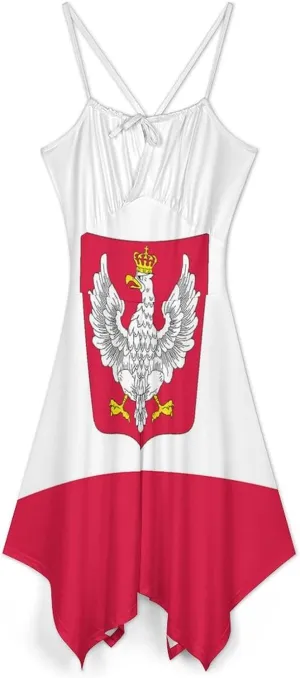 Zakqeik Women's Transgender Pride Flag Camisole Dress Summer Midi Dress Party Casual Dress
