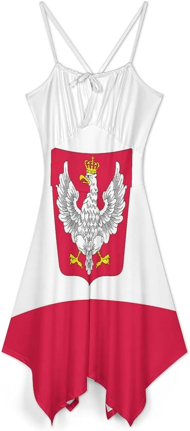 Zakqeik Women's Transgender Pride Flag Camisole Dress Summer Midi Dress Party Casual Dress