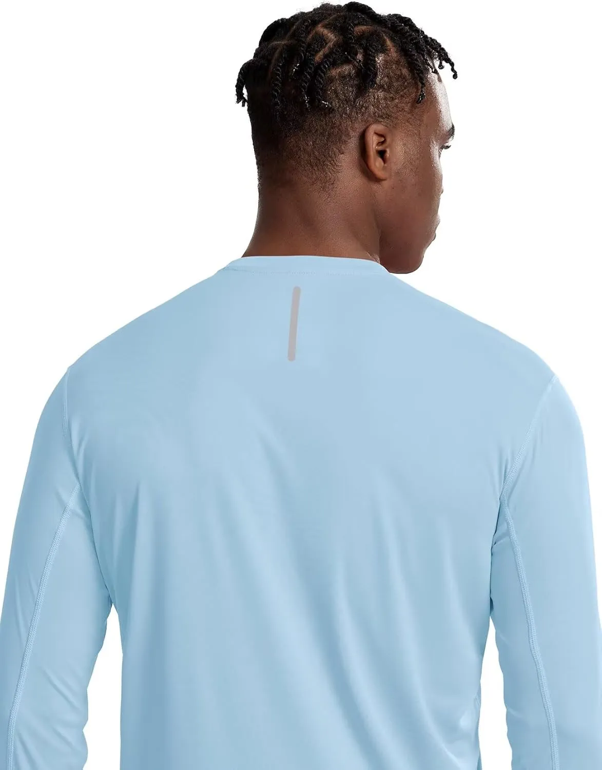 Zengjo Moisture Wicking Athletic Shirts for Men Long Sleeve Workout Running Gym Performance Tee UV/Sun Protection