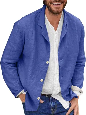 ZYXTIM Men's Casual Blazer Sport Coat Long Sleeve Button Down Lightweight Slim Casual Business Work Jackets Coat Plus Size